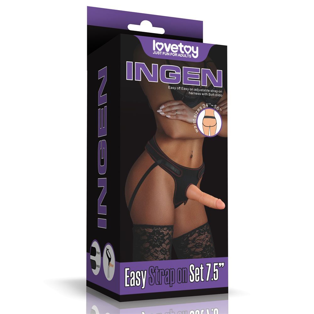 Built to deliver the most lifelike satisfaction, the Soft st... Lovetoy - Easy Strapon Set 7.5'' - Flesh photo-16