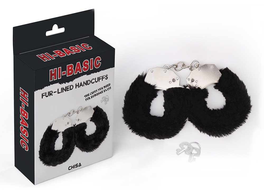 Fasten Your Lover, Fully Adjustable To Fit, Two Keys Include... Chisa - Fur Lined Handcuffs - Black photo-5