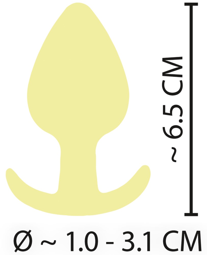 The velvety soft Mini Butt Plug from the popular Cuties rang... Cuties - Thick Mini Butt Plug - Yellow photo-7