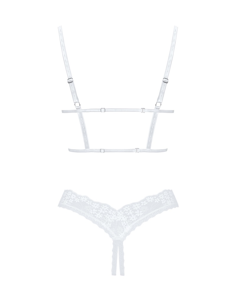 It's true that opposites attract! The very subtle, white... Obsessive - Heavenlly 2pcs Set - White - XL/XXL photo-8
