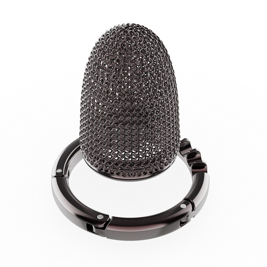 Porous and breathable metal lock with MAX cooling power and ... Sevanda - Hauberk Chastity Cage S - Black photo-7