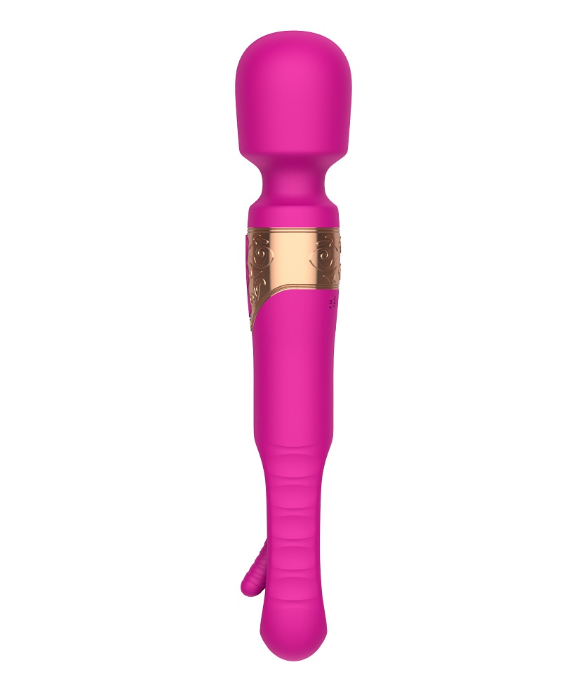 The AV wand with the tongue flicking, dual vibration.
The cu... Secwell - Elle Flicking Dual Massager - Pink photo-6