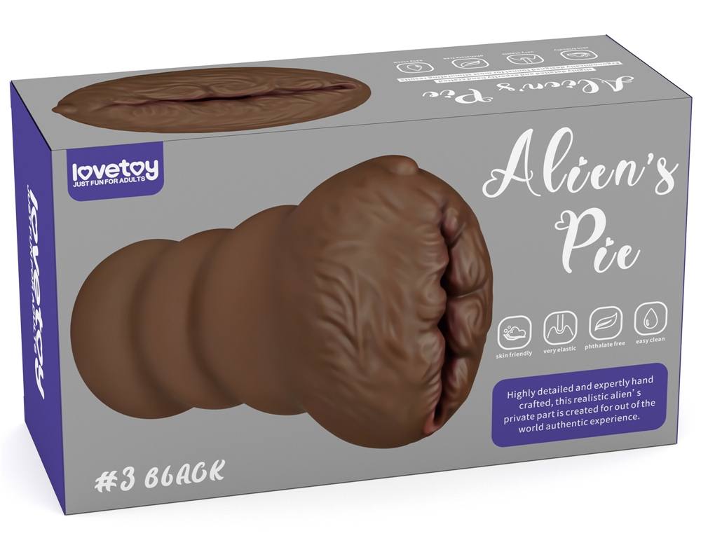 Highly detailed and expertly hand crafted, this realistic al... Lovetoy - Alien's Pie Masturbator #3 - Brown photo-11