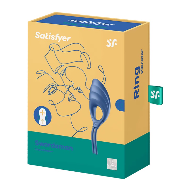 The size-adjustable Satisfyer Swordsman cock ring intensifie... Satisfyer - Swordsman Vibro Ring - Blue photo-6