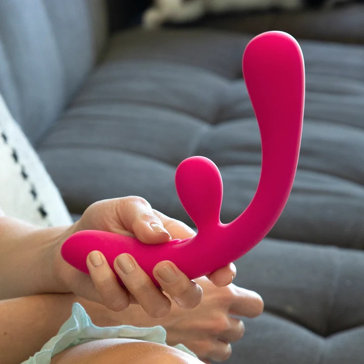 The unique, spring-like, curved design of the Reflexx Rabbit... JimmyJane - Reflexx Rabbit 3 Vibrator - Red photo-2