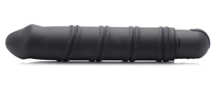 This extra large vibrating bullet features an extended body ... Bang! - XL Bullet w Swirl Sleeve - Black photo-5
