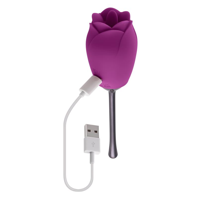 Your eyes aren't deceiving you. This rose is so beautifu... Playboy - Petal Vibrator - Purple/Black photo-7