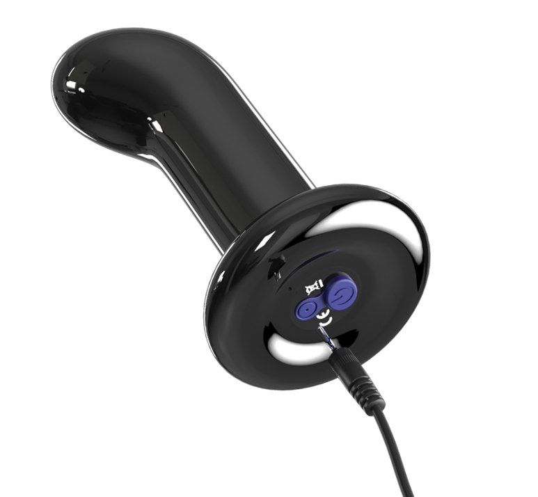 Icicle No. 84 is designed to create the ultimate experience ... Icicles - Vibro Glass P-Spot Plug No 84 - Black photo-5