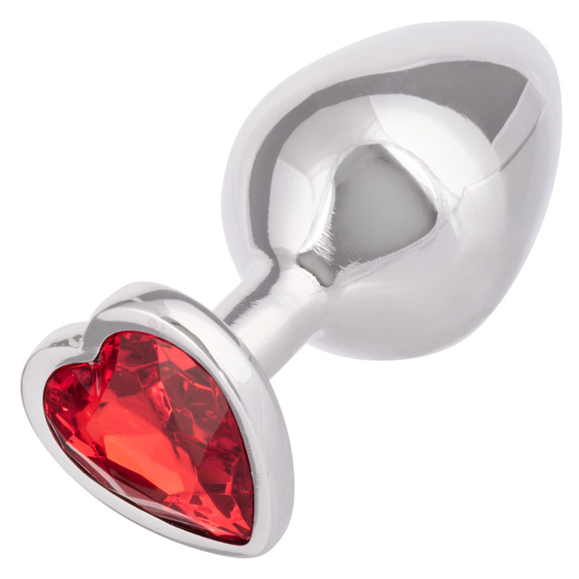 Introducing the Jewel Large Ruby Heart Plug, a captivating a... CEN - Jewel Ruby Heart Anal Plug L - Red photo-4