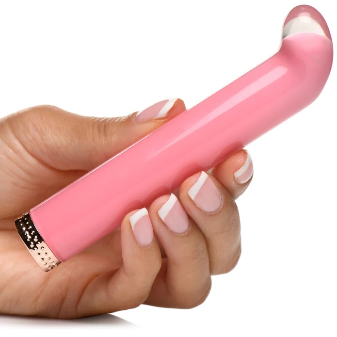 With this classy, glassy bullet vibrator you get the sexiest... Prisms Erotic Glass - 10X Mini G-Spot Vibrator - Pink photo-2