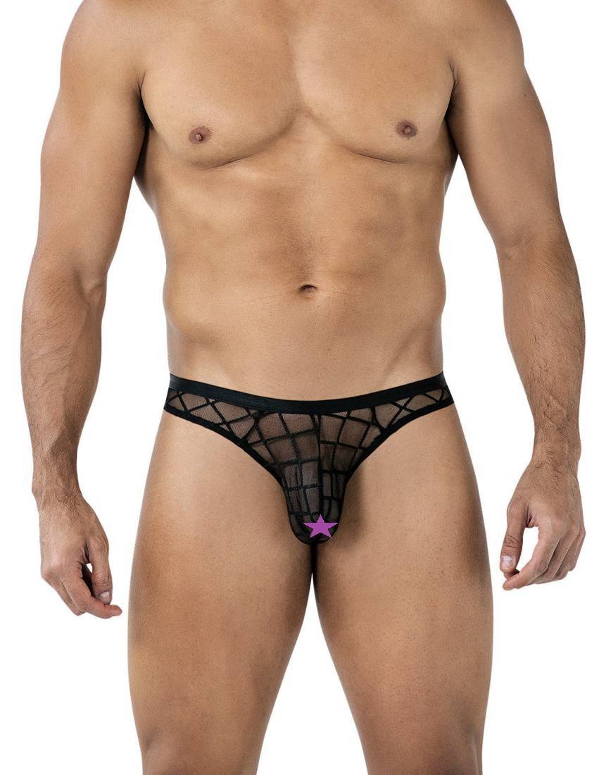 The Black Web Sheer Thong by CUT4MEN features a daring desig... Cut4men - Web Sheer Thong - Black - L photo-3