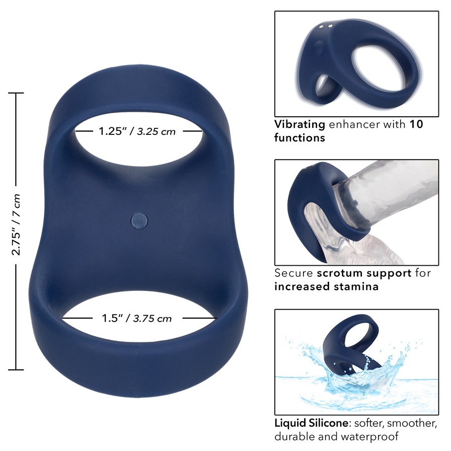 Explore new horizons of pleasure with the Viceroy Rechargeab... CEN - Viceroy Max Dual Vibro Ring - Blue photo-11