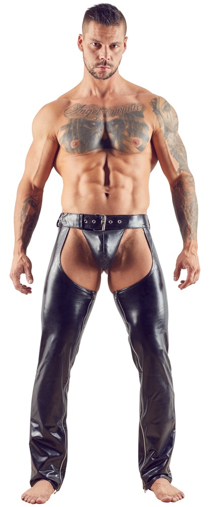 In a sexy leather look!
Powerful duo: black chaps with a two... Svenjoyment - Chaps & String - Black - L photo-3