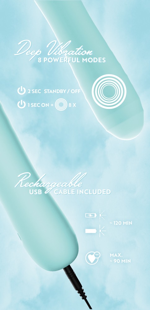 The cuddly, small vibrator for lots of pleasure!
The intens... Cuties - Straight Vibrator - Turquoise photo-4
