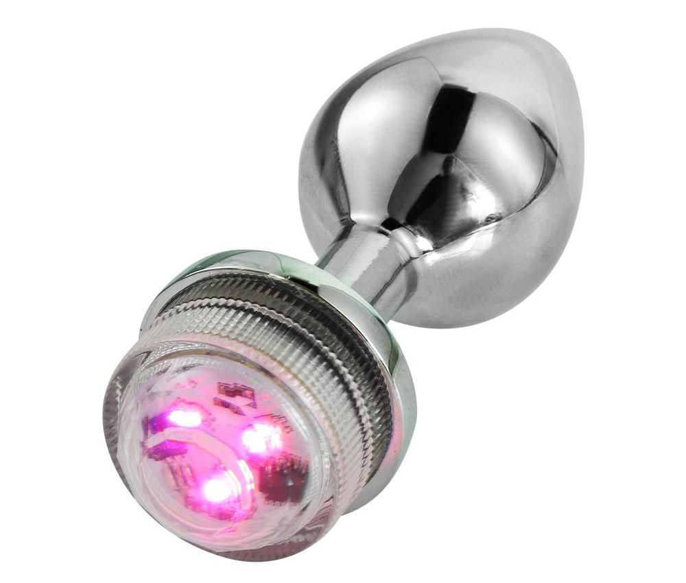 The LED butt plug features the remote control led lighting o... MT - Lighthing Anal Plug w Control Box S-size photo-3