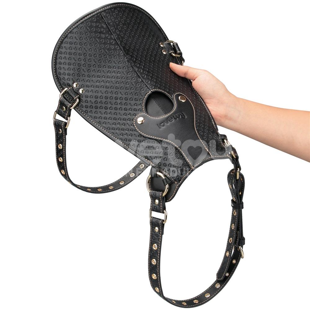 Embark on a journey of lavish sensuality with our Rebellion ... Lovetoy - Rebellion Reign Dildo Saddle - Black photo-4