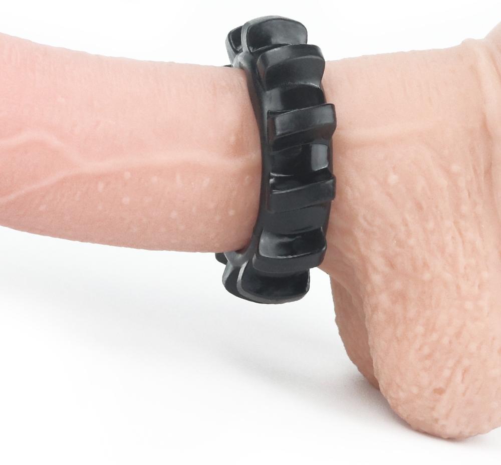POWER PLUS cockring series will make his rod thicker for mor... Lovetoy - Power Plus Cockring 4.5cm - Black photo-4