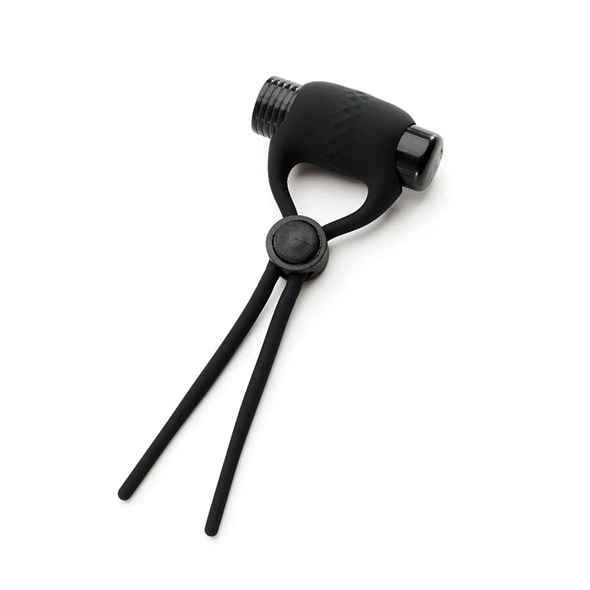 May lead to better orgasms & longer passion sessions with th... So Divine - Adjustable Vibro Ring - Black photo-3