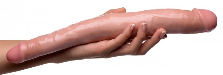 Imagine the endless possibilities when you play with a dual-... SexFlesh - Realistic 13" Double Dong - Flesh photo-3
