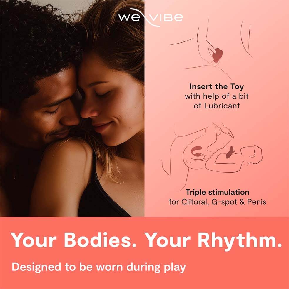 We-Vibe Chorus Pro 专为情侣设计,贴合于双方之间,提供集中阴蒂刺激,同时能够随动作同触感而灵敏... We-Vibe - Chorus Pro Clitoral & G-Spot Couples Vibrator - Electric Pink 照片-9