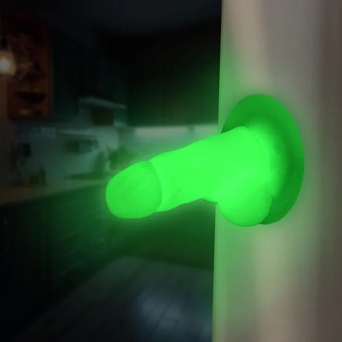 Four Mini Dildos!: This pack is packing 4 mini dildos that w... Big Ballers - Glow Suction Snap-On Peckers 4 pcs photo-3