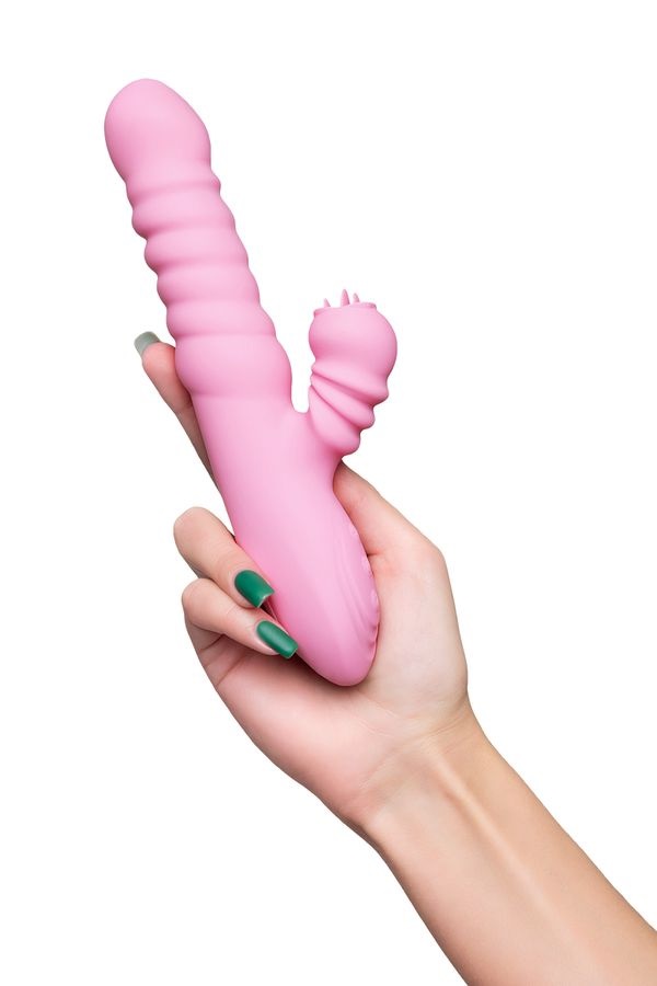 This rotating and heating rabbit vibrator has a unique clito... JOS - Lixy Up&Down Vibrator - Pink photo-2