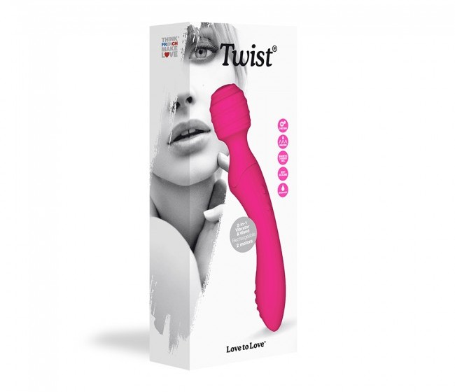 Discover the Twist, the first vibrator wand that will have y... Love to Love - Twist 2-in-1 Vibrator & Wand - Pink photo-4