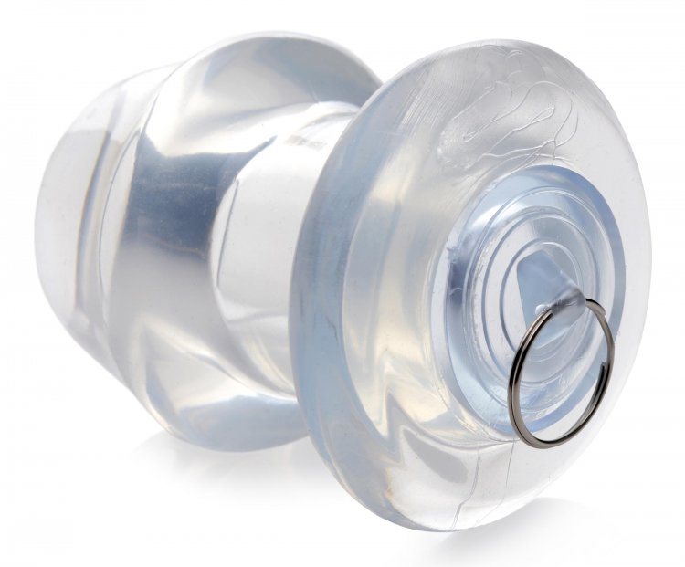 Stretch them open wide and plug them up how you wish! With t... Master Series - Ass Bung Hollow Anal Dilator L - Clear photo-5