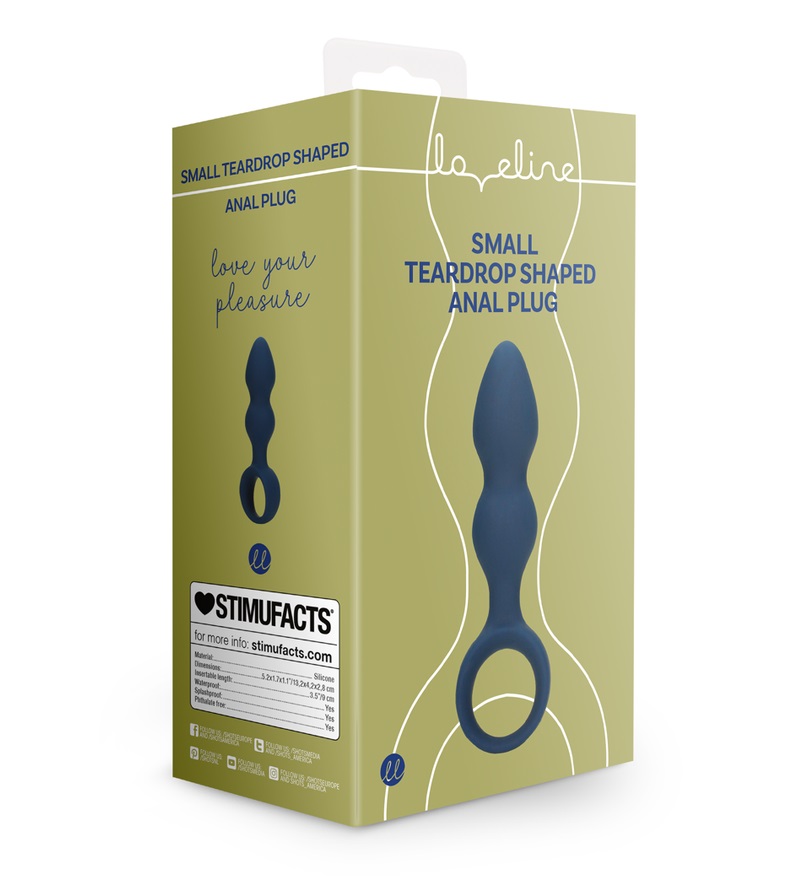 This Teardrop Shaped Anal Plug - Small is easy to insert and... Loveline - Teardrop Plug S - Baltic Blue photo-7