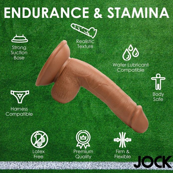 Sometimes it's better to have someone on your team, and ... Jock - 7" Soccer Sam Dildo w Balls - Flesh photo-7