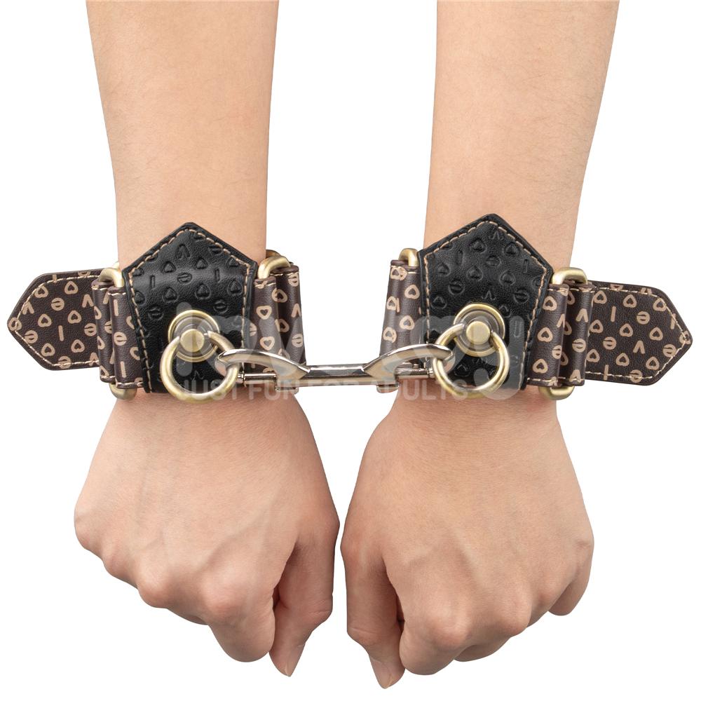 Immerse yourself in a blend of luxury and rustic charm with ... Lovetoy - Rebellion Reign Hand Cuffs - Black photo-2