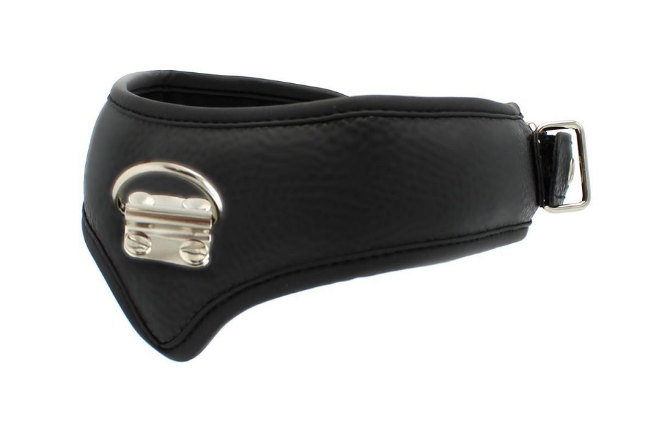 This basic Faux Leather Collar comes with a leash that easil... Kiotos - Basic Collar w Leash - Black photo-4