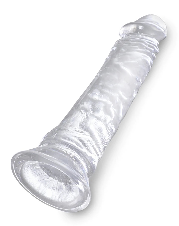 The King Cock combines a translucent dildo with a realistic ... King Cock - 8" Realistic Cock - Clear photo-5