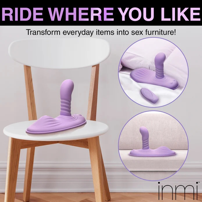 Transform any chair or couch into the perfect, sexy, saddle ... Inmi - Thrust 'N' Grind Vibrator - Purple photo-8