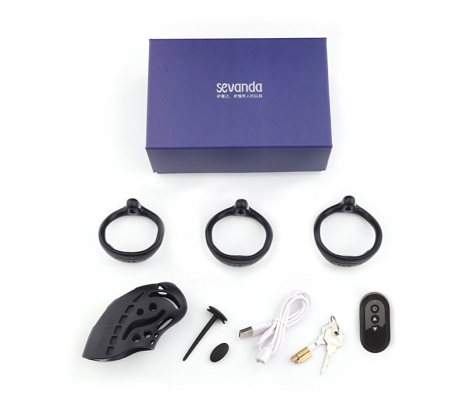 Experience triple electrostimulation with the Nautilus Estim... Sevanda - Nautilus E-stim Chastity Cage photo-14