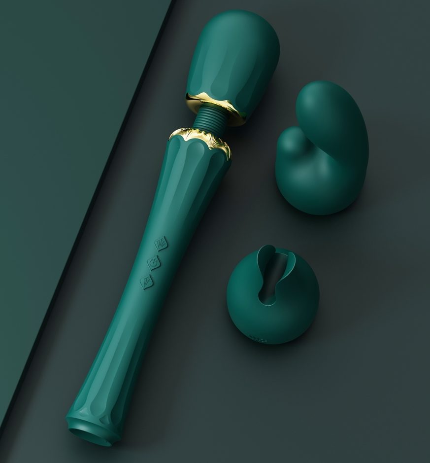 ZALO 最畅销的 Legend 系列新增了一款——KYRO,它的设计灵感来自威严的埃及法老王的权杖。 KYRO 采用 ... Zalo - Kyro 多功能震动按摩棒 - 蓝绿色 照片-14