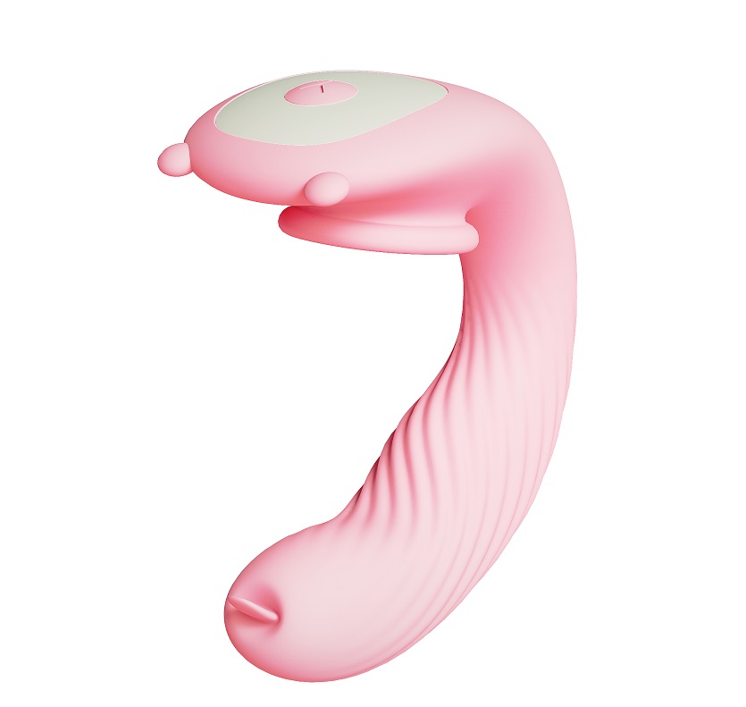 This couple vibrator combines clitroal and G-spot which brin... Secwell - Bear Dual Vibrator - Pink photo-9