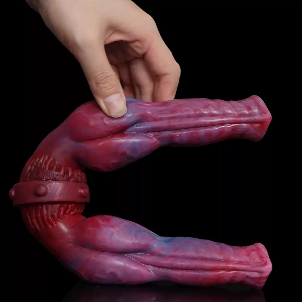 Double-headed dog-like penis, focusing on the strong muscula... FAAK - Dog Double Dildo - Magic Dragon photo-6
