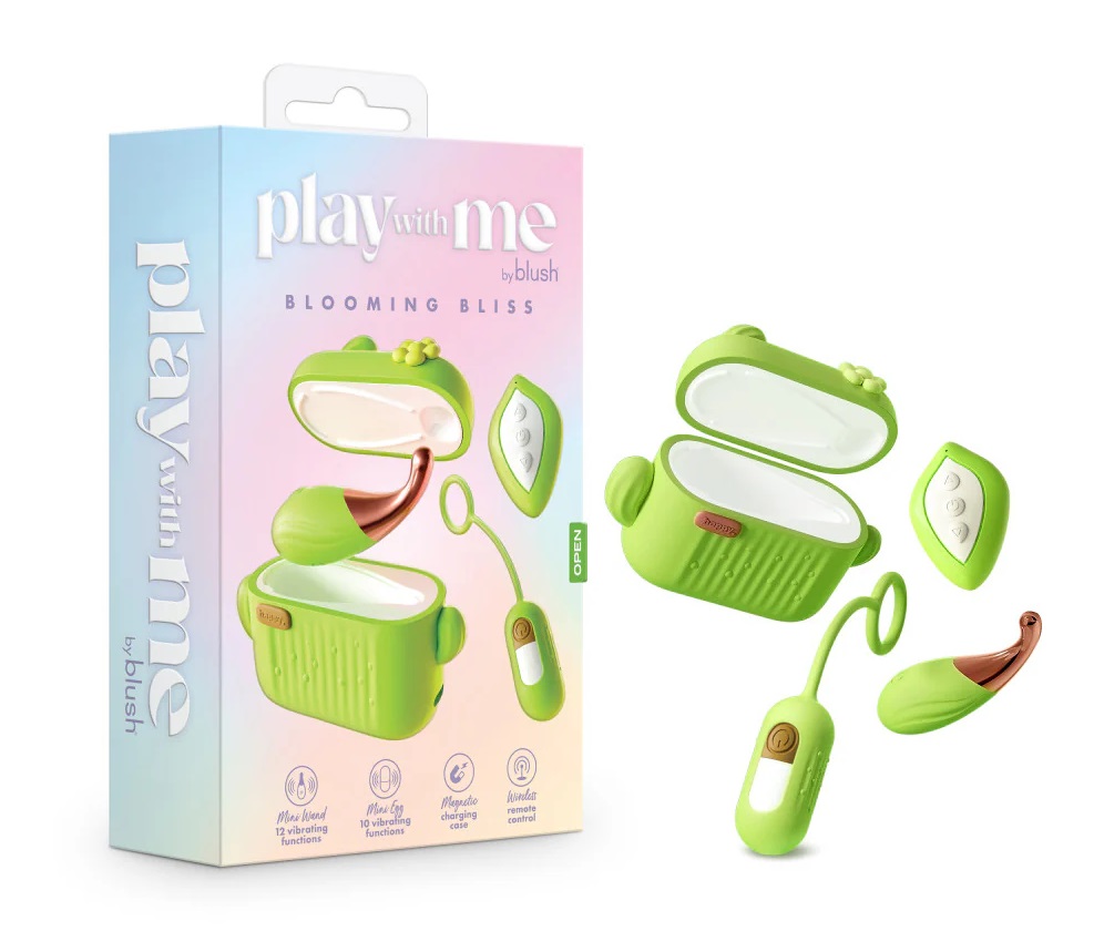 Blooming Bliss is filled with a world of fun surprises! This... Play With Me - Blooming Bliss Vibro Wand & Egg - Green photo-9