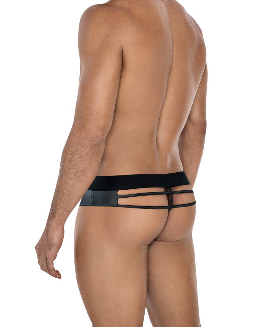CUT4MEN Black Wired String for Men – Mesh Blend, Shaping Fro... Cut4men - Wired String - Black - L photo-2
