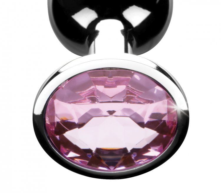 Spark your desire for decadent anal play with this beautiful... Booty Sparks - Gem Anal Plug L-size - Pink photo-2