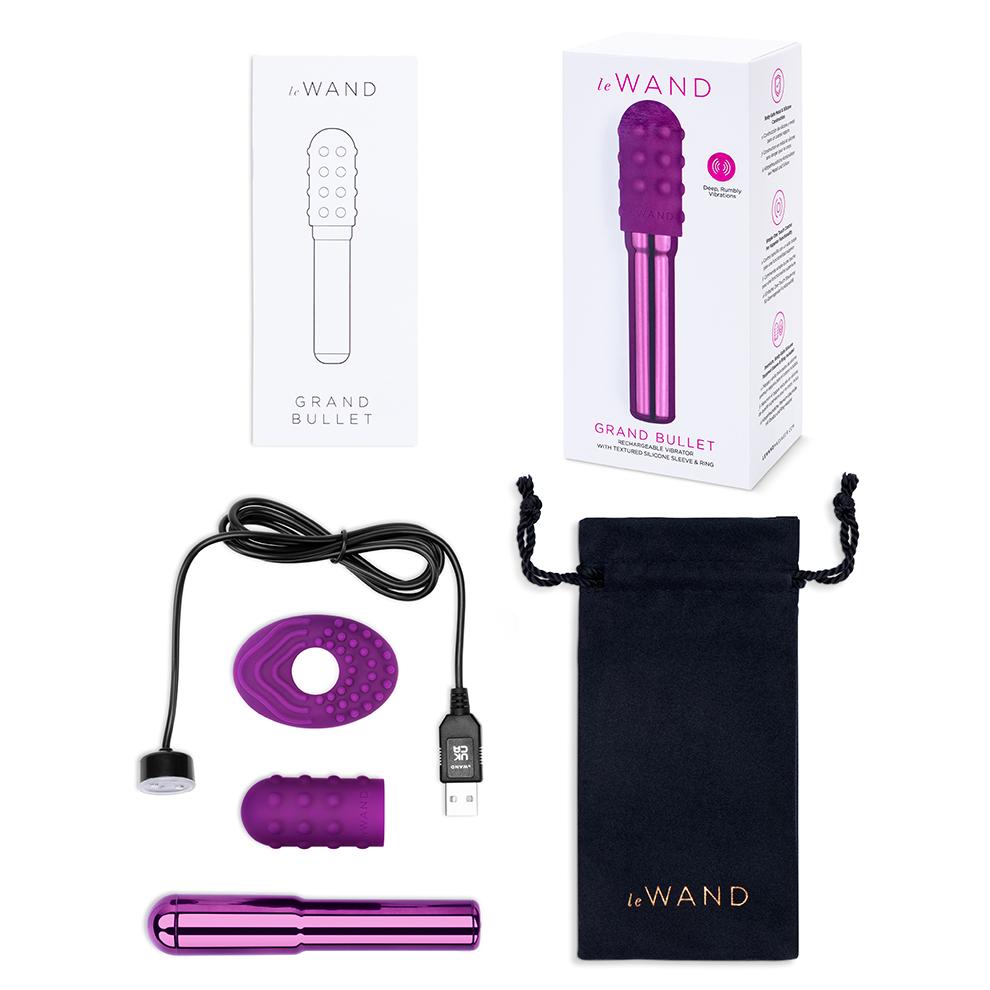 Rechargeable Vibrator With Silicone Textured Ring
Take your... Le Wand - Grand Bullet - Cherry photo-8