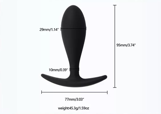 Silicone anchor butt plug for man and woman MT - Blob Anchor Plug L - Black photo-7