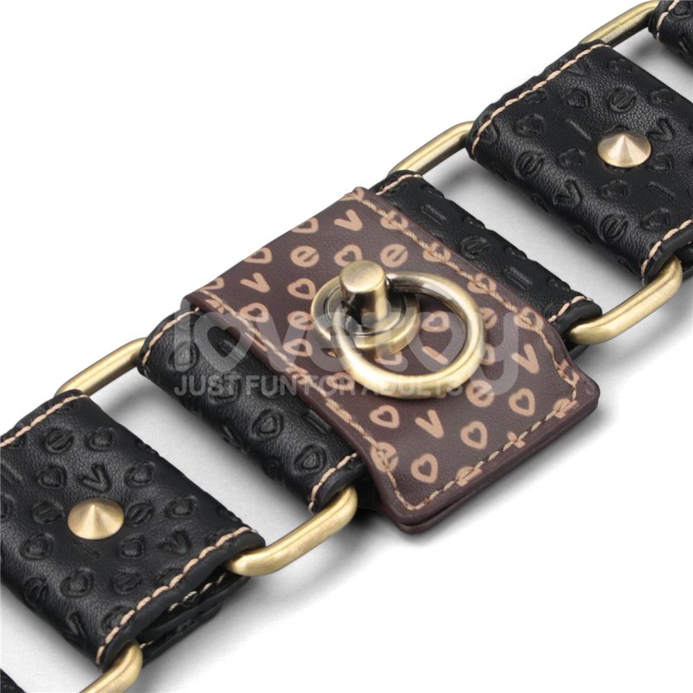 Immerse yourself in a blend of luxury and rustic charm with ... Lovetoy - Rebellion Reign Ankle Cuffs - Black photo-5