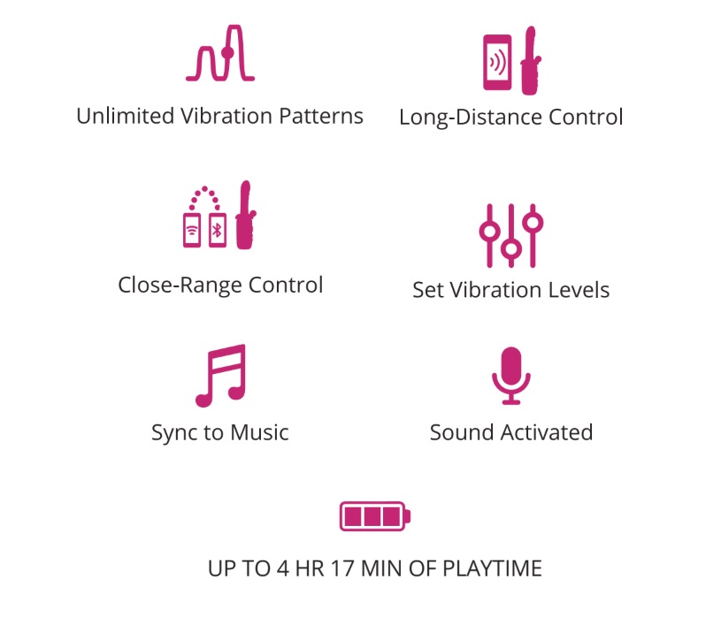 Lovense - Spinel 可APP控推撞抽插加热式按摩棒手持/吸啜底盘 - 粉红色配蓝色 照片-8