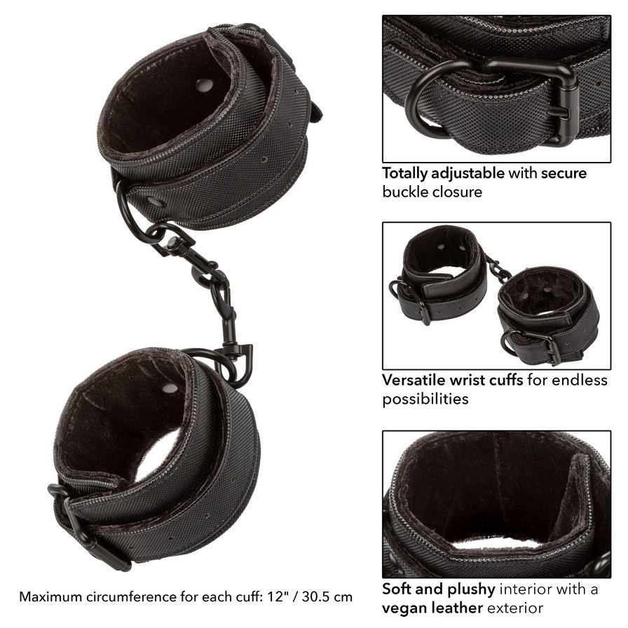 Just get on the bed and stay there in Boundless Wrist Cuffs.... CEN - Boundless Wrist Cuffs - Black photo-6