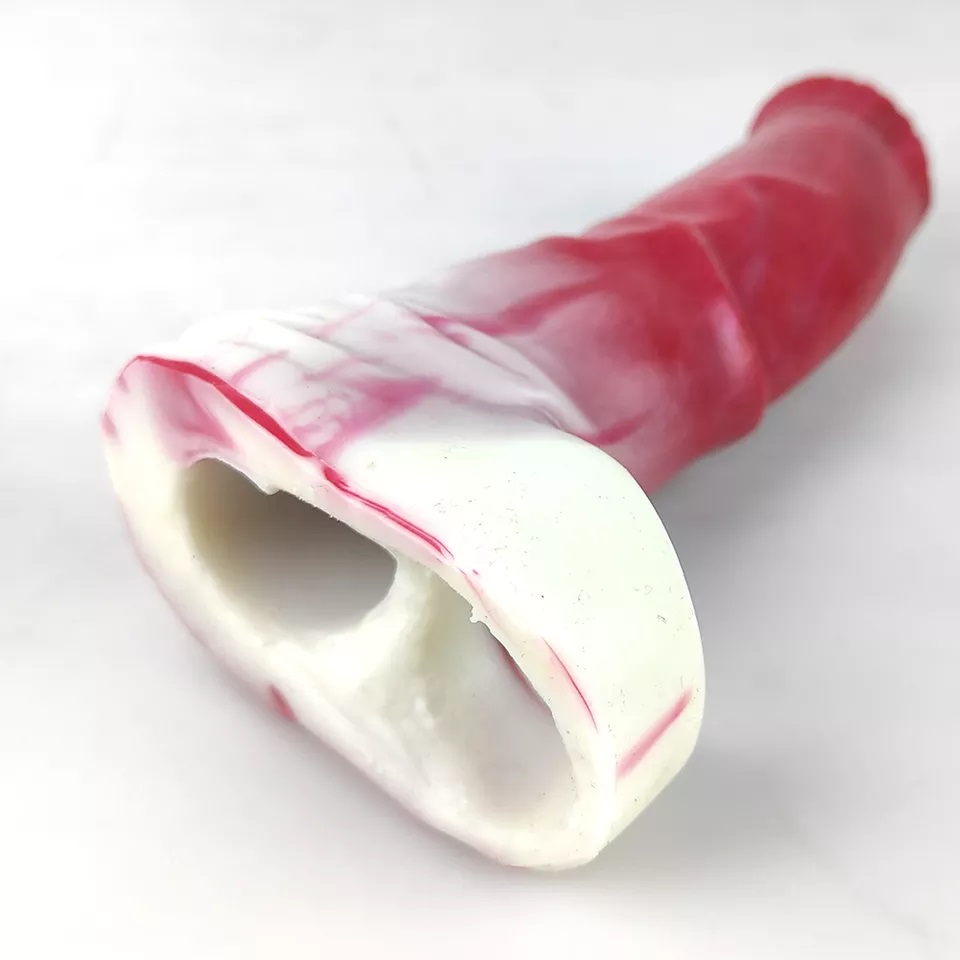 Material: silicone
Intotal L: 17.4cm
Insert L: 15.5cm
Outer ... FAAK - Big Dog Cock Sleeve - Hellfire photo-2