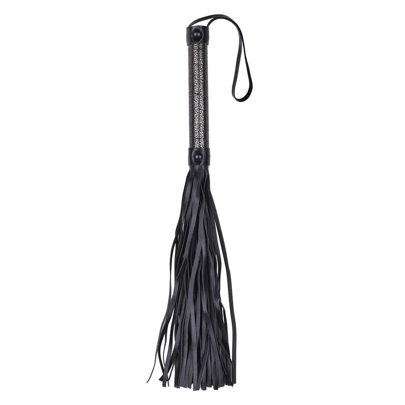 Adult whip with ergonomic handle, lightweight and comfortabl... Erokay - Luxe Flogger - Grey photo-2