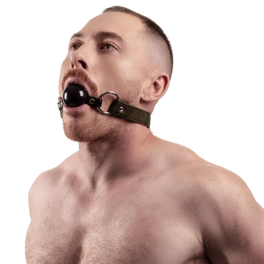 Materials Silicone, Cotton, Polyureth... CEN - Colt Camo Ball Gag - Khaki photo-2