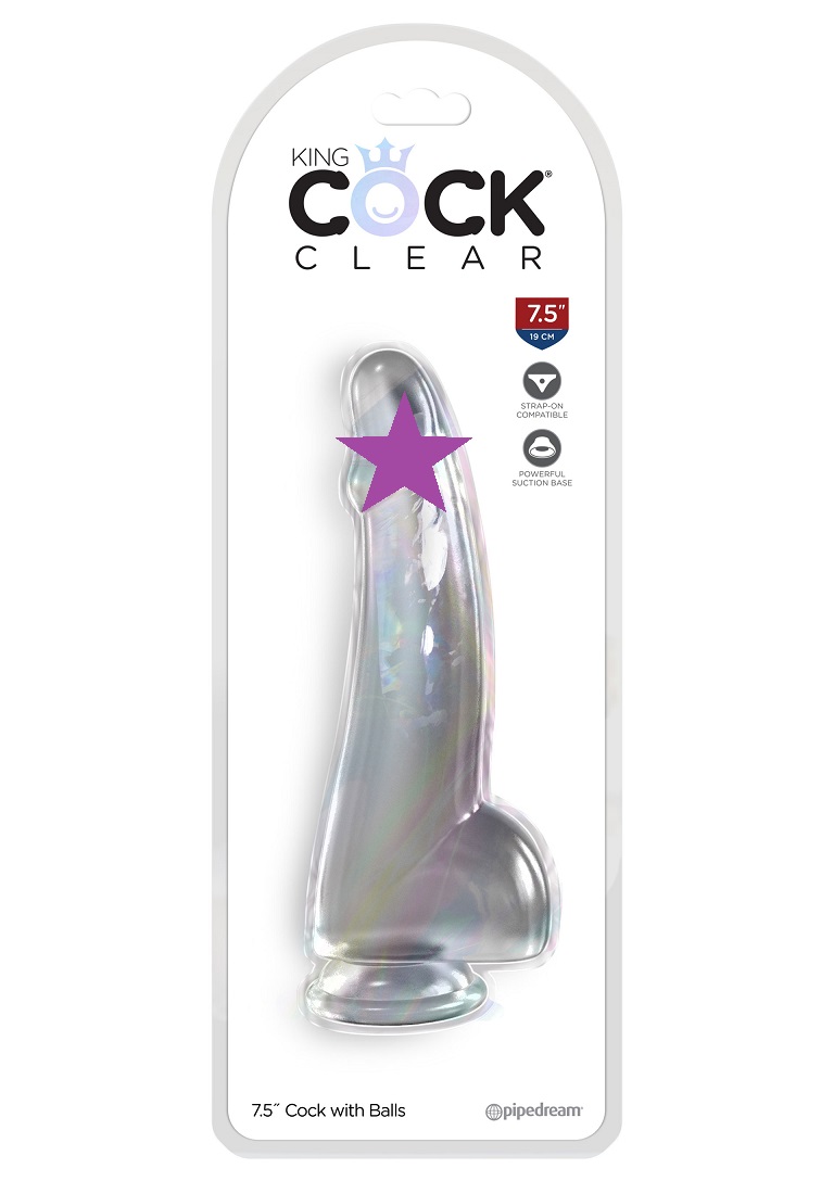 Clearly the best! Created to heighten your pleasure experien... King Cock - 7.5" Clear Cock w Balls photo-2